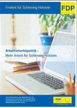 Broschüre der FDP Schleswig-Holstein zum Thema Arbeitsmarktpolitik