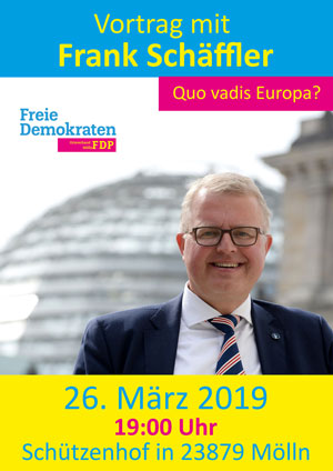 FDP Veranstaltung mit Frank Schäffler in Mölln 2019
