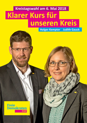 FDP Kreistagswahl 2018 mit Judith Gauck und Holger Kempter