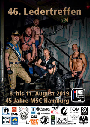 Plakat für das 46. Ledertreffen des MSC in Hamburg 2019